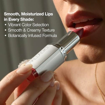 Palladio Herbal Lipstick, Rich Pigmented and Creamy Lip Color, Infused with Safflower, Ginseng, Ginkgo Biloba, Camellia and Aloe, Prevents Lips from Drying, Combats Fine Lines, Golden Orange