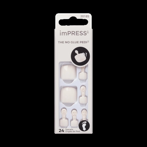 imPRESS Color Press-On Pedicure Super Light Pink Shade - 24 Toenails - Love  Better