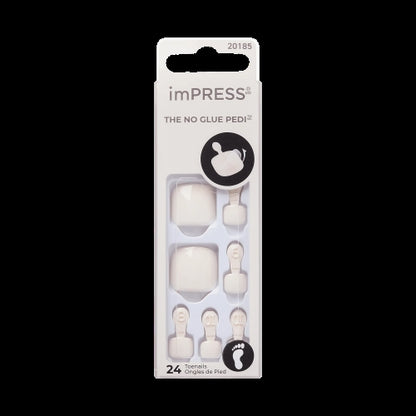 imPRESS Color Press-On Pedicure Super Light Pink Shade - 24 Toenails - Love  Better