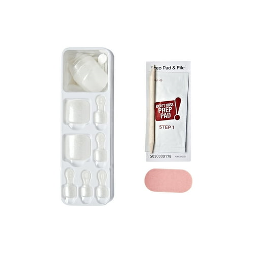 KISS imPRESS Press-On Gel Toenails, Glossy White, 24 Pieces, Dreamlike