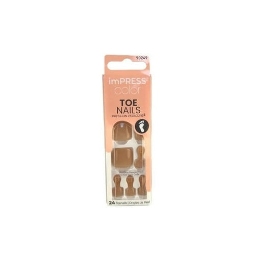 imPRESS Toe Nails Press On Pedicure Nude - 24 Nails - Candy Pop