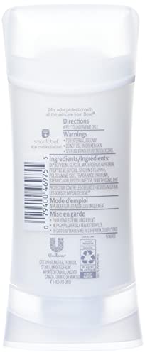 Dove Aluminum-Free Deodorant For Women Sensitive For 24 Hour Alcohol Free Odor Protection Safe for Sensitive Skin 2.6 oz