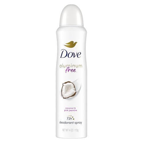 Dove 0% Aluminum Deodorant Spray Coconut & Pink Jasmine For 48 Hour Protection Aluminum Free Deodorant 4 oz
