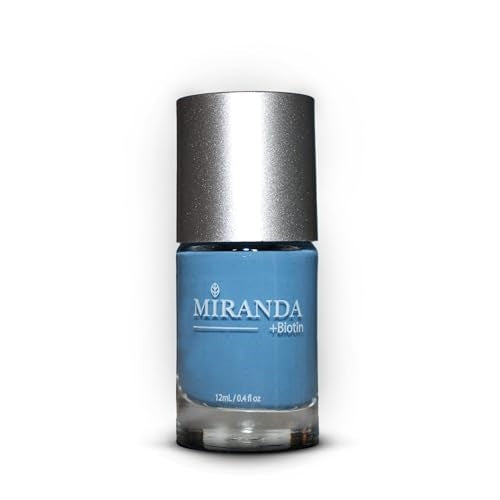 MIRANDA Beauty: Superfood-Infused Vegan Nail Polish for Healthy, Beautiful Nails, 21-free, Biotin-infused, Cruelty Free - HYDRANGEA - 0.40 fl oz