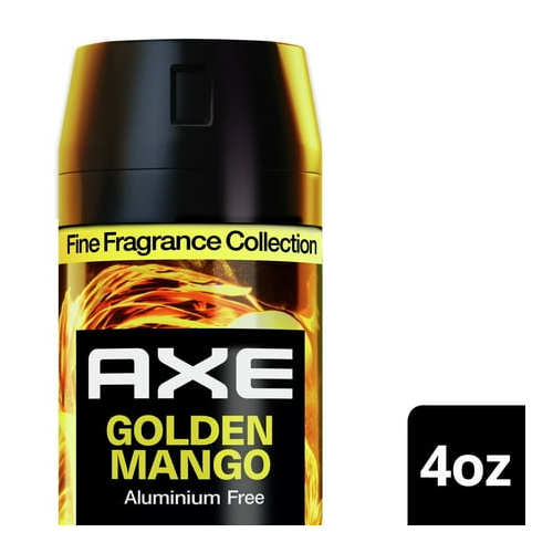 Axe Fine Fragrance Collection Men's Deodorant Spray, Golden Mango Aluminum-Free, 4 oz