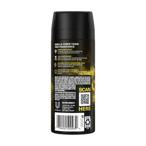 Axe Fine Fragrance Collection Men's Deodorant Spray, Golden Mango Aluminum-Free, 4 oz