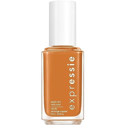 essie Expressie Nail Polish, Quick-Dry Brown Orange Nail Polish, Vegan, Saffr-on The Move, 0.33 fl oz
