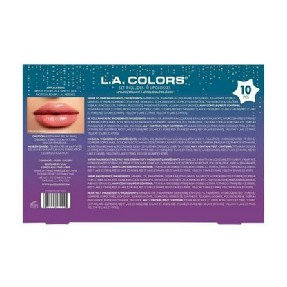 L.A. Colors Dream to Gleam Lip Gloss Gallery 10 Pieces Gift Set