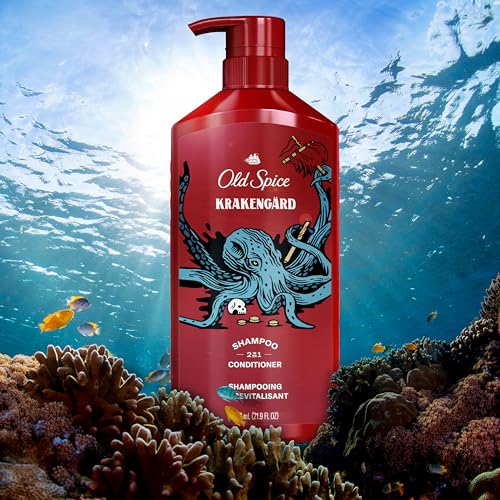 Old Spice Krakengard 2-in-1 Shampoo and Conditioner for Men, 21.9 fl oz