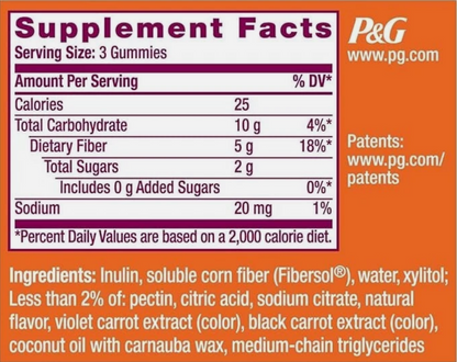 Metamucil Kids Fiber Supplement Gummies, Mixed Berry, 72 ct | No Sugar Added