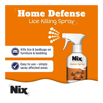 Nix Ultra Lice Removal Kit, 3.4oz Lice Treatment Hair Solution & Comb + 5oz Home Bedbug Spray, 1 Kit