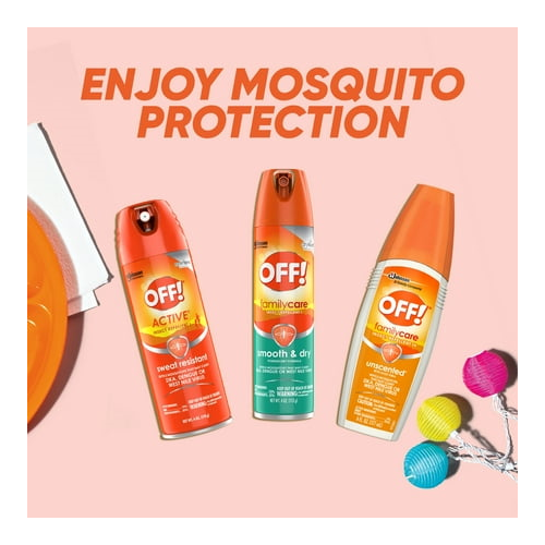 OFF! A Countive Sweat Resistant 15% Deet Inse Count Repellent I Aerosol, 6 oz