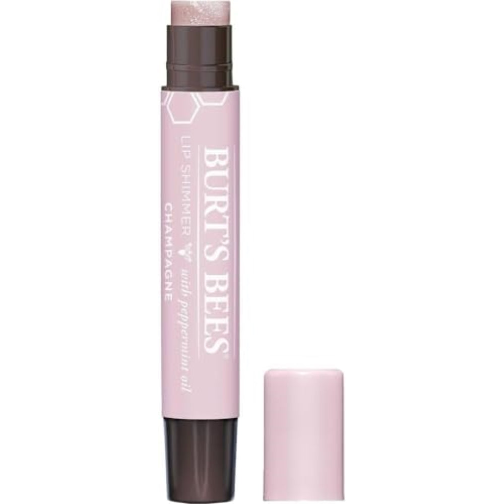 Burt's Bees Lip Balm, Moisturizing Lip Shimmer for Women, for All Day Hydration, with Vitamin E & Coconut Oil, 100% Natural, Champagne, 0.09 Ounce