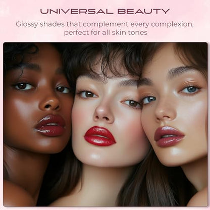 VOTUM Tahari Lipstick Set – 5-Piece Super Lustrous Gift Set, Multi-Finish (Matte, Cream, Pearl), Pink Shades, Long-Lasting Lipstick