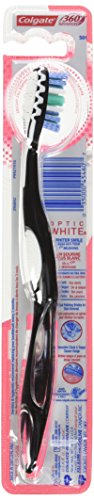 Colgate 360 Optic White Toothbrush, Medium, 1 Count