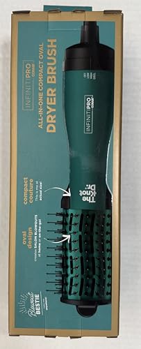 Infiniti Pro by Conair The Knot Dr, All-in-One Compact Oval Hair Dryer Brush, Limited Edition Emerald, 700W