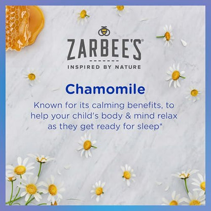 Zarbee's Gentle Bedtime Liquid for Kids - Melatonin-Free Blend of Natural Honey, Lemon, and Chamomile Helps Children Unwind and Relax to Prepare for Sleep, 4oz