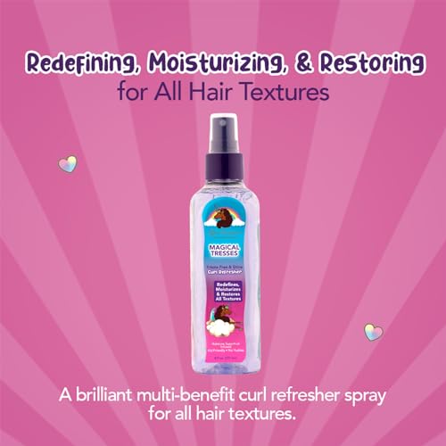 MAGICAL TRESSES by Afro Unicorn - Frizzie Free & Shine Curl Refresher - Redefining, Moisturizing, and Restoring Spray for All Textures, 8 fl oz