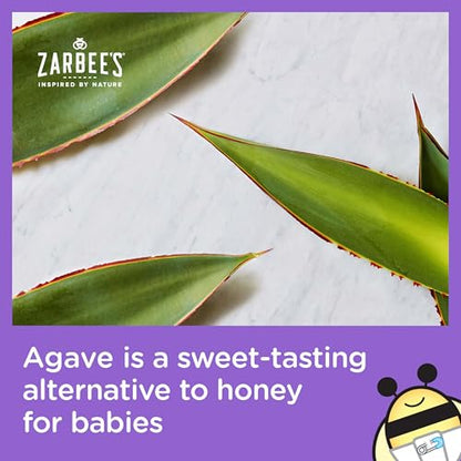 Zarbee's Baby Cough Syrup + Immune with Organic Agave + Zinc; Natural Grape Flavor; for Babies 6+ Months, 2 Fl Oz(Pack of 1)