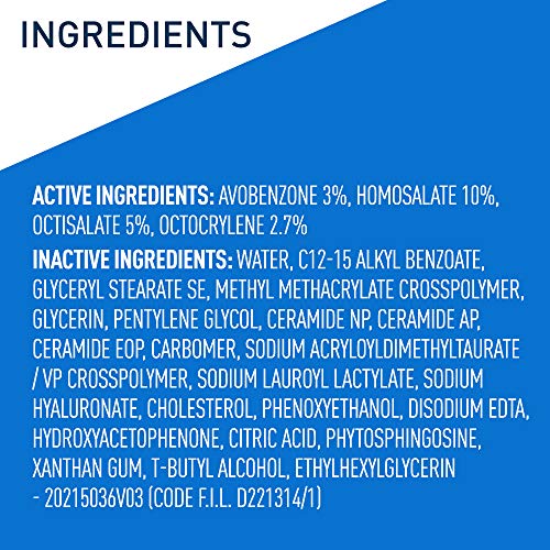 CeraVe Ultra-Light Moisturizing Lotion With SPF 30, Daily Face Moisturizer with SPF, Formulated with Hyaluronic Acid & Ceramides, Broad Spectrum SPF, Oil Free, Matte Finish, 1.7 Ounce