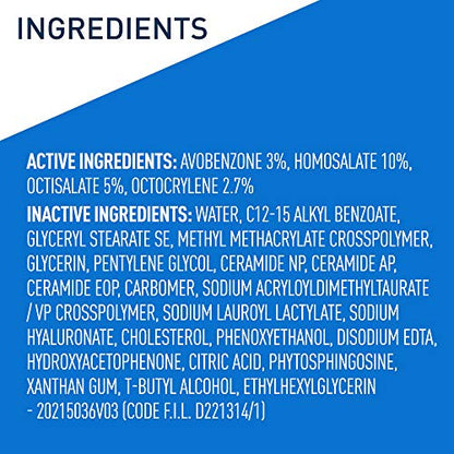 CeraVe Ultra-Light Moisturizing Lotion With SPF 30, Daily Face Moisturizer with SPF, Formulated with Hyaluronic Acid & Ceramides, Broad Spectrum SPF, Oil Free, Matte Finish, 1.7 Ounce