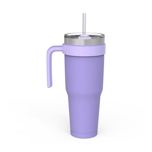 Zak Designs 40 Ounce Antimicrobial Stainless Steel Water Bottle, Wisteria