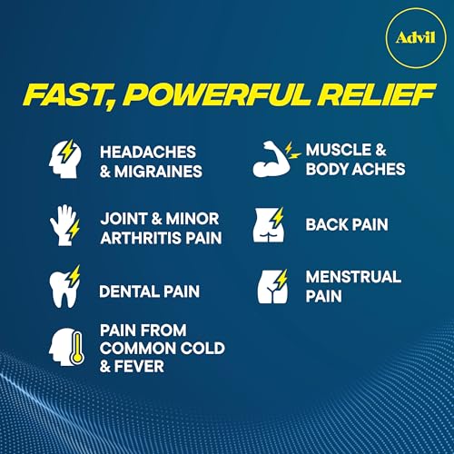 Advil Pain Reliever and Fever Reducer, Ibuprofen 200mg for Pain Relief - 24 Coated Tablets