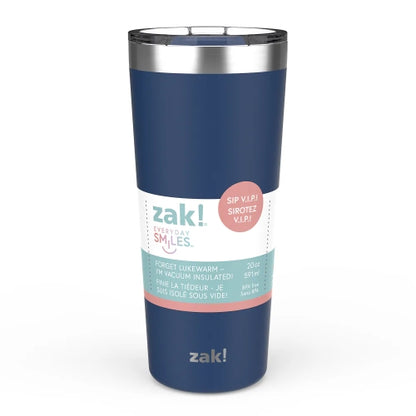 Zak! Designs Indigo 20 Ounce Insulated Stainless Steel Tumbler