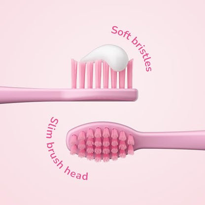 ORDO Squishmallows Toothbrush, Sonic Battery Toothbrushes for Kids, Soft Bristles, Extra Brush Head Inc, Gift for Kids Aged 4 Years and Up, Battery Included, Auggie