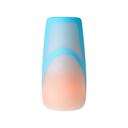 KISS Voguish Fantasy Long Square Glue-On Summer Nails, Multi-Pastel, 28 Pieces