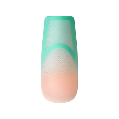 KISS Voguish Fantasy Long Square Glue-On Summer Nails, Multi-Pastel, 28 Pieces