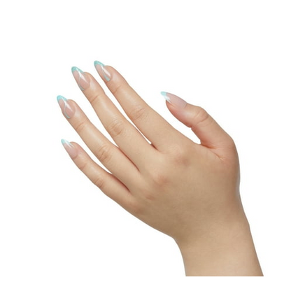 KISS Voguish Fantasy Medium Almond Glue-On Summer Nails, Green, 28 Pieces