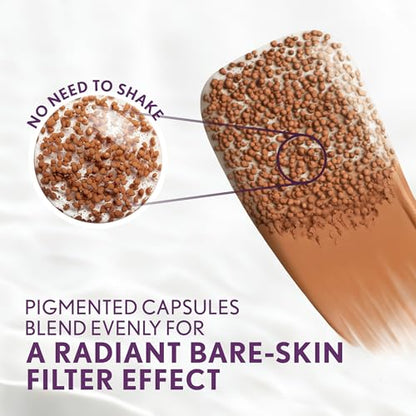 Covergirl Simply Ageless Skin Perfector Essence Foundation, 80 Deep, Tinted Skincare Makeup Hybrid, Sheer Tint, Radiant Finish, Glowy Finish, Vegan Formula, 1.0oz