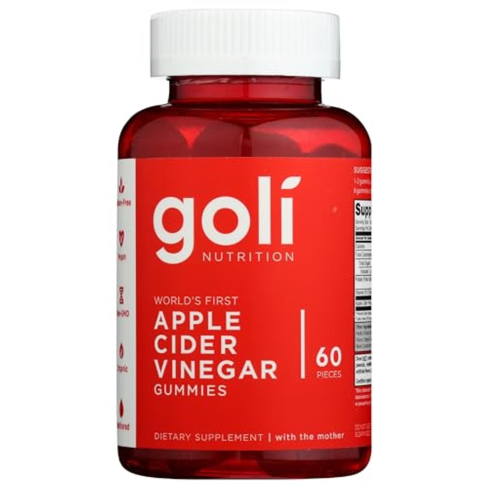 Goli Nutrition World's First Apple Cider Vinegar Gummies 60 Count, 60 Count