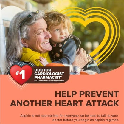 Bayer Aspirin Regimen 81mg Chewable Tablets | #1 Doctor Recommended Aspirin Brand | Pain Reliever | Orange Flavor | 108 Count, 36 Count (Pack of 3)