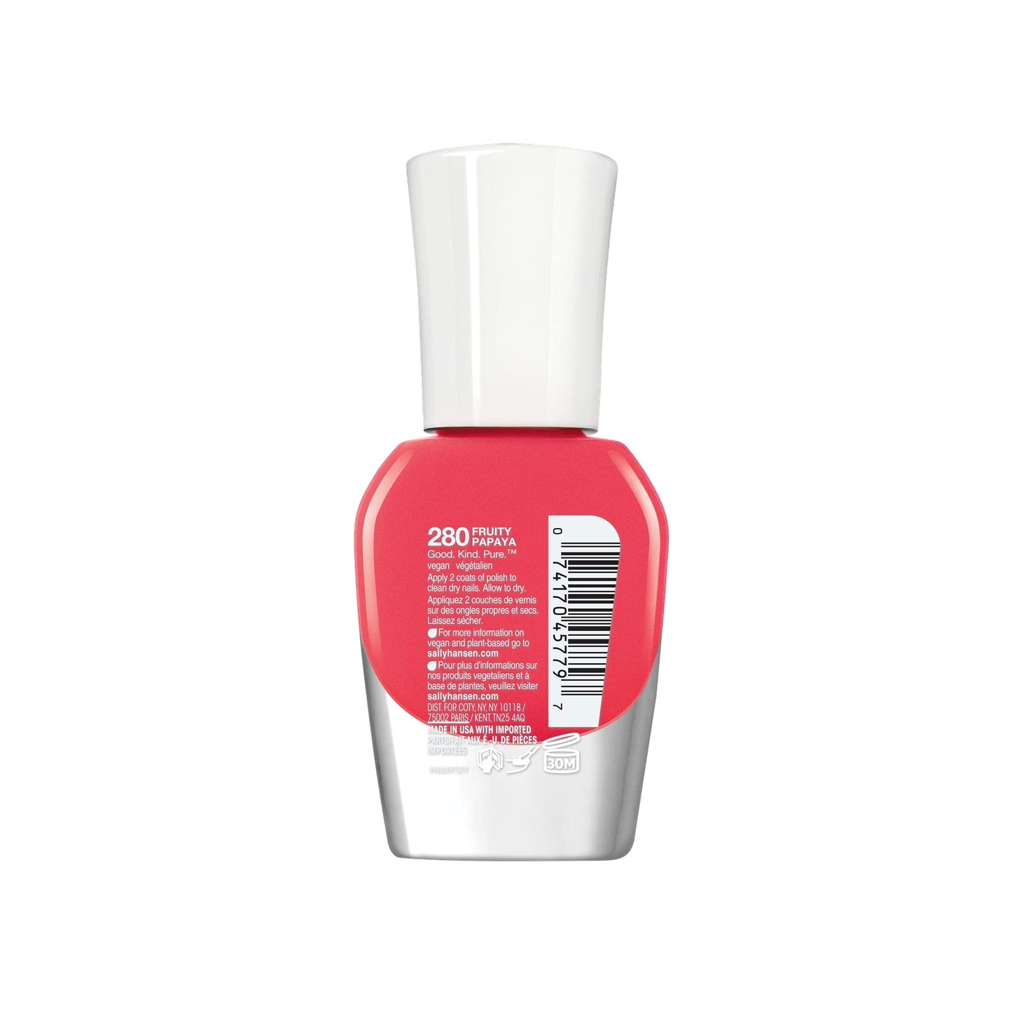 Sally Hansen Good.Kind.Pure Nail Polish 280 Fruity Papaya 0.33 fl oz (Pack of 1)