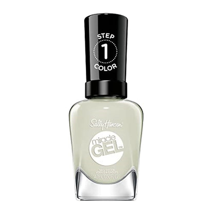 Sally Hansen Miracle Gel™, Cozy Chic Blanket Statemint, Long Lasting, Gel-Like Formula, No UV Lamp Needed, Green Nail Polish