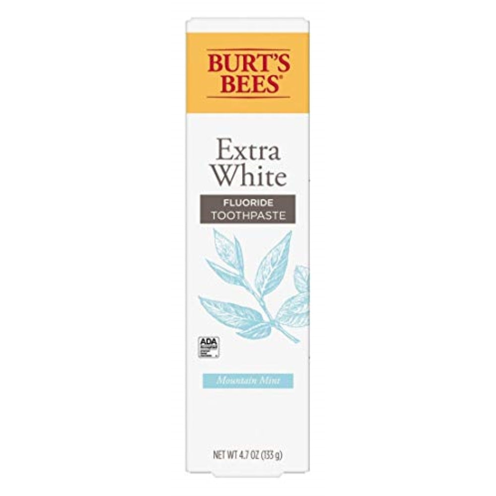 Burts Bees Extra White Mountain Mint Fluoride Toothpaste 4.7 Ounce