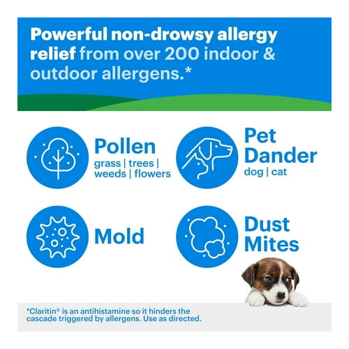 Claritin 24 Hour Non-Drowsy Loratadine Antihistamine Allergy Relief Medicine, Cooling Honey Syrup, 5 mg, 2.7 oz