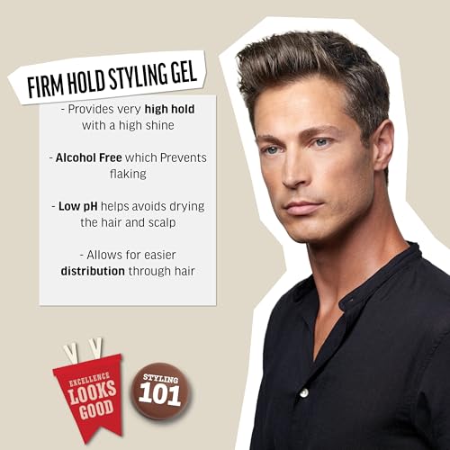 American Crew Men's Hair Styling Gel, Firm Hold, Non-Flaking, 8.4 fl oz