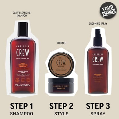 American Crew Men's Hair Styling Gel, Firm Hold, Non-Flaking, 8.4 fl oz