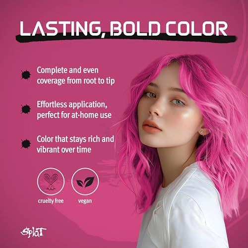 Splat | Complete Kit | Hair Dye | Semi-Permanent | Long Lasting | Vegan and Cruelty-Free (Pink Chameleon)