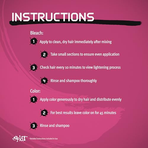 Splat | Complete Kit | Hair Dye | Semi-Permanent | Long Lasting | Vegan and Cruelty-Free (Pink Chameleon)