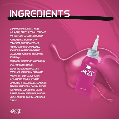 Splat | Complete Kit | Hair Dye | Semi-Permanent | Long Lasting | Vegan and Cruelty-Free (Pink Chameleon)