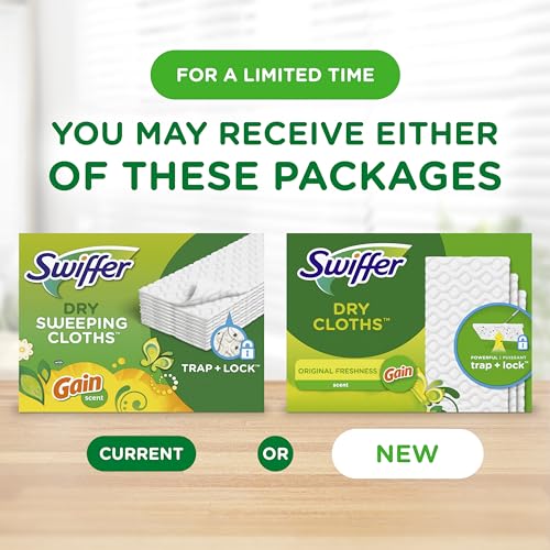 Swiffer Sweeper Dry Sweeping Cloth Refills, Gain Original, 32 Count