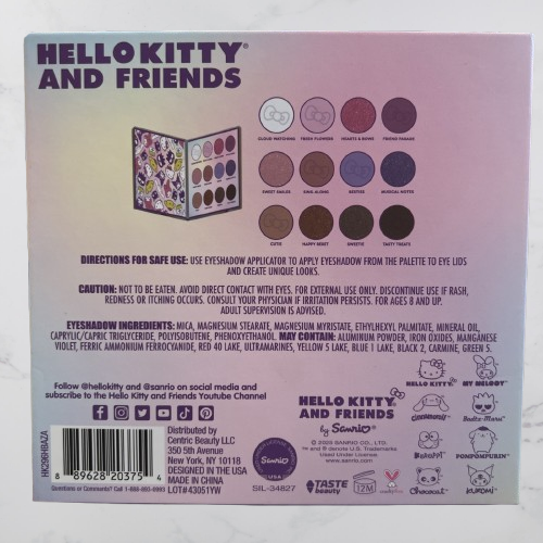 New Sanrio Hello Kitty and Friends Eyeshadow palette