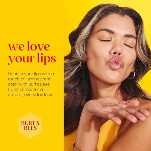 Burt's Bees 100% Natural Moisturizing Lip Shimmer, Strawberry - 1 Tube