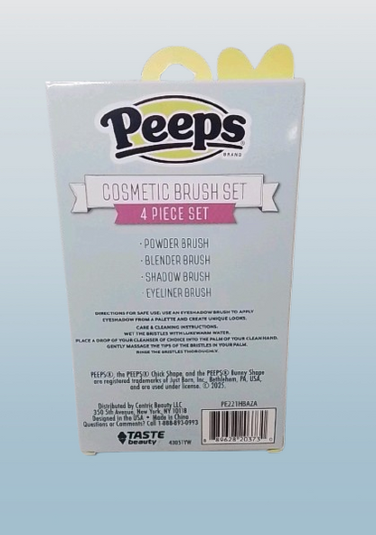 Peeps Cosmetic Brush Set, 4 piece Set, 2025,  New In Box