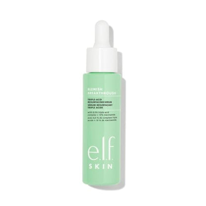 e.l.f. SKIN Blemish Breakthrough Triple-Acid Resurfacing Serum, Hydrating Night Serum For Fighting Blemishes, Helps Improve Skin Tone & Texture