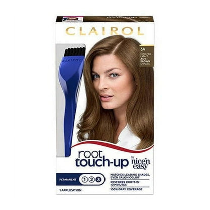 Clairol Root Touch-Up Nice'n Easy Permanent Hair Dye, 6A Light Ash Brown, Hair Color, 1 Kt